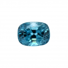 Blue Zircon Emerald Cushion 9.7x7.3mm Single Piece 5.35 Carat