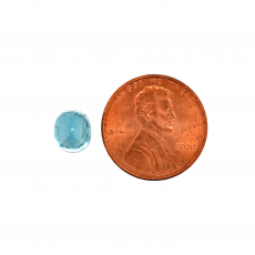 Blue Zircon Oval 7x5.5mm Single Piece 3.80 Carat
