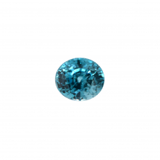 Blue Zircon Oval 8x7mm Single Piece 3.93 Carat