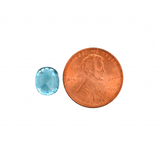 Blue Zircon Oval 9x7.5mm Single Piece 4.76 Carat