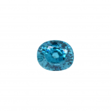 Blue Zircon Oval 9x7.5mm Single Piece 5.46 Carat