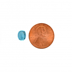 Blue Zircon Oval/Cushion 7.8X6.2mm Single Piece 3.78 Carat