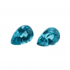 Blue Zircon Pear Shape 7x5mm Approximately 2.4 Carat