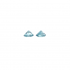 Blue Zircon Round 4.5mm Matching Pair Approximately 1 Carat