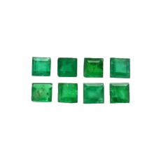 Brazilian Emerald Princess Cut 2.4mm Approximately 0.61 Carat