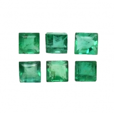 Brazilian Emerald Princess Cut 2.6mm Approximately 0.62 Carat