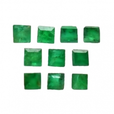 Brazilian Emerald Princess Cut 2mm Approximately 0.54 Carat