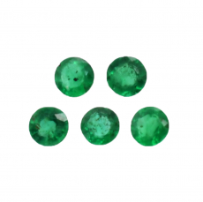 Brazilian Emerald Round 2.5mm Approximately 0.25 Carat.