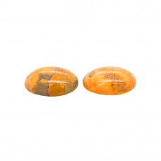 Bumble Bee Jasper Cab Oval 16x12mm Matching Pair Approximately 13 Carat