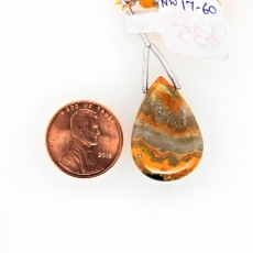 Bumble Bee Jasper Drop Almond Shape 25x18mm Drilled Bead Single Pendant Piece