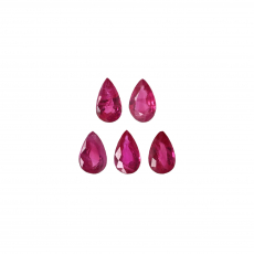 Burmese Ruby Pear Shape 5x3mm Approximately 1.16 Carat