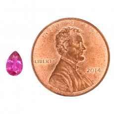Burmese Ruby Pear Shape 6.1x4.2mm Single Piece Approximately 0.43 Carat
