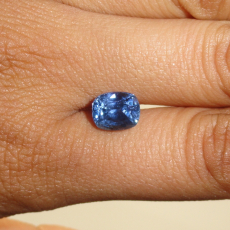 Ceylon Blue Sapphire Emerald Cushion Shape 8.7X7.1mm Single Piece 3.85 Carar