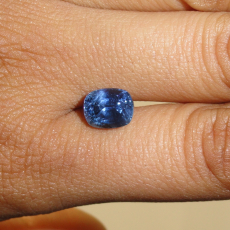 Ceylon Blue Sapphire Emerald Cushion Shape 8.7X7.1mm Single Piece 3.85 Carar