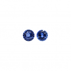 Ceylon Blue Sapphire Round 6mm Matching Pair 1.76 Carat*