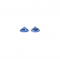 Ceylon Blue Sapphire Round 6mm Matching Pair 1.98 Carat *