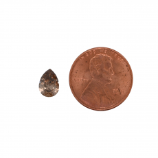 Champagne Diamond Pear Shape 8.7x6mm Single Piece Approximately 1.17 Carats