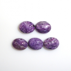 Charoite Cab Oval 9x7mm Approximately 9 Carat