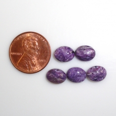 Charoite Cab Oval 9x7mm Approximately 9 Carat