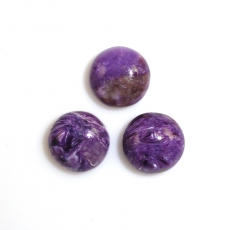 Charoite Cab Round 10mm Approximately 11 Carat