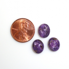 Charoite Cabs Oval 11X9mm Approximately 10 Carat