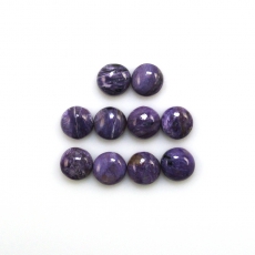 Charoite Cabs Round 6mm Approximately 8 Carat