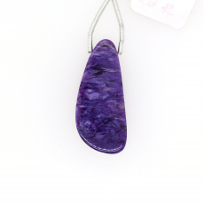 Charoite Drops Wing Shape 36x16mm Drilled Bead Single Piece