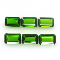 Chrome Diopside Emerald Cut 5X3mm Approximately 1.5 Carat