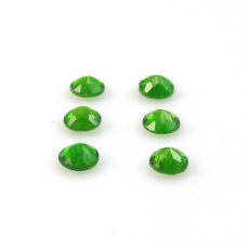 Chrome Diopside Round 3.5X3.5X2mm Approximately 1 Carat.