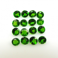 Chrome Diopside Round 3mm Approximately 1.80 Carat.