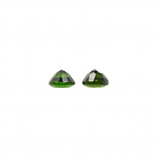 Chrome Diopside Round 5mm Matching Pair Approximately 1 Carat.