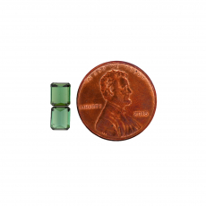 Chrome Tourmaline Emerald Cut 5.5x4.5mm Matching Pair 1.53 Carat