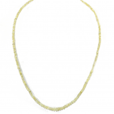 Chrysoberyl Cat's Eye Drops Rondelle Shape 3mm to 5mm Accent Bead Ready to Wear Necklace