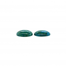 Chrysocolla Cab Oval 16X12mm Matching Pair Approximately 14 Carat.