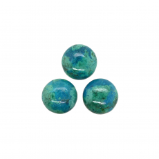 Chrysocolla Cab Round 12mm Approximately 15 Carat.