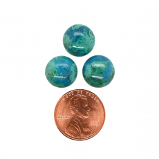 Chrysocolla Cab Round 12mm Approximately 15 Carat.