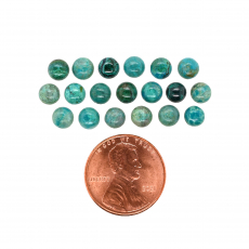 Chrysocolla Cab Round 5mm Approximately 9 Carat.