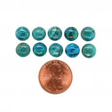 Chrysocolla Cab Round 8mm Approximately 16 Carat.