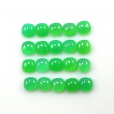 Chrysoprase Cabs Cushion Shape 6mm Approximately 19 Carat