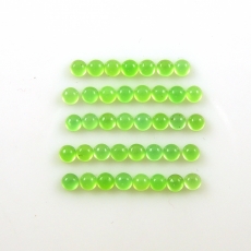 Chrysoprase Cabs Round 3mm Approximately 4 Carat