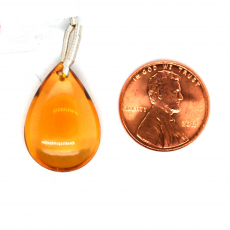 Citrine Drop Almond Shape 22x16mm Drilled Bead Single Pendant Piece
