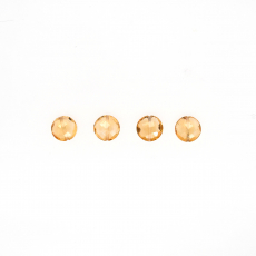 Citrine Drops Coin Shape 6MM Top To Bottom Drilled BEADS Matching Pair