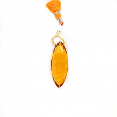 Citrine Drops Marquise shape 42x15mm Drilled Bead Single Piece
