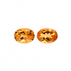 Citrine Oval 8x6mm Matching Pair Approximately 2 carat