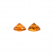Citrine Round 10mm Matching Pair Approximately 6.64 Carat