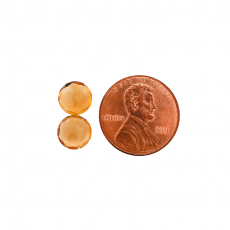 Citrine Round 8mm Matching Pair Approximately 3.50 Carat