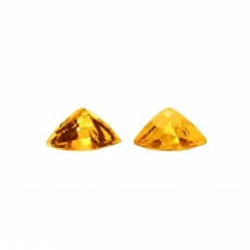 Citrine Trillion 10mm Matching Pair Approximately 6.50 Carat