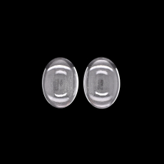 Clear Quartz Cab Oval 14x10mm Matching Pair Approximately 11.85 Carat