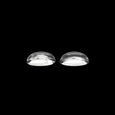 Clear Quartz Cab Oval 14x10mm Matching Pair Approximately 11.85 Carat