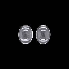 Clear Quartz Cab Oval 16x12mm Matching Pair Approximately 17.27 Carat